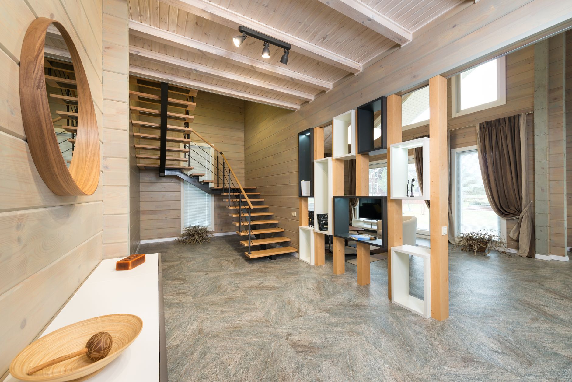 Slatted Wall — Warm Oak